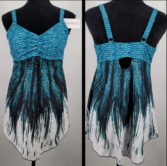 Mermaid Themed Tankini Swim Top Sz 2XL - Picture 12 of 12